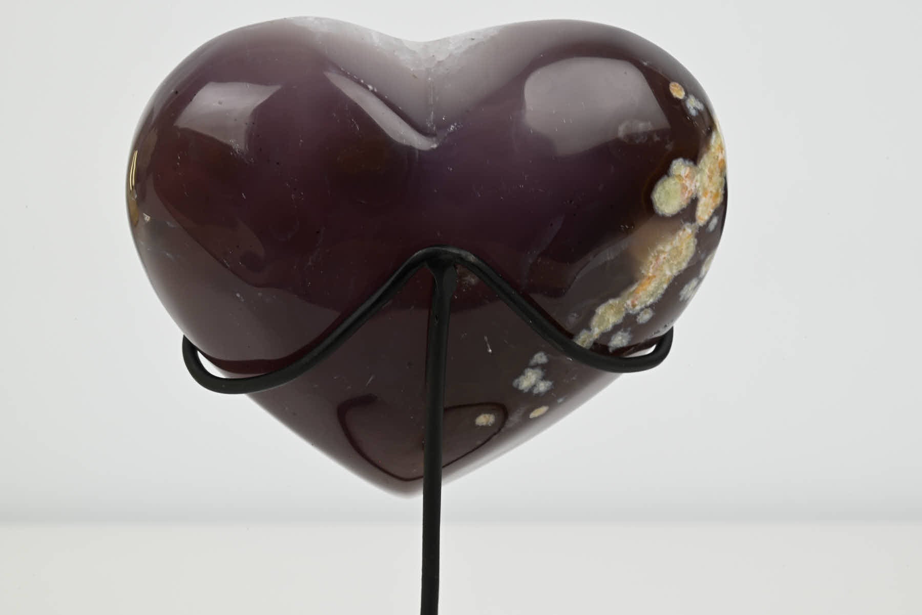 Extra Quality Agate Crystal Heart - 0.68kg, 13cm high - #HTAGAT-34012