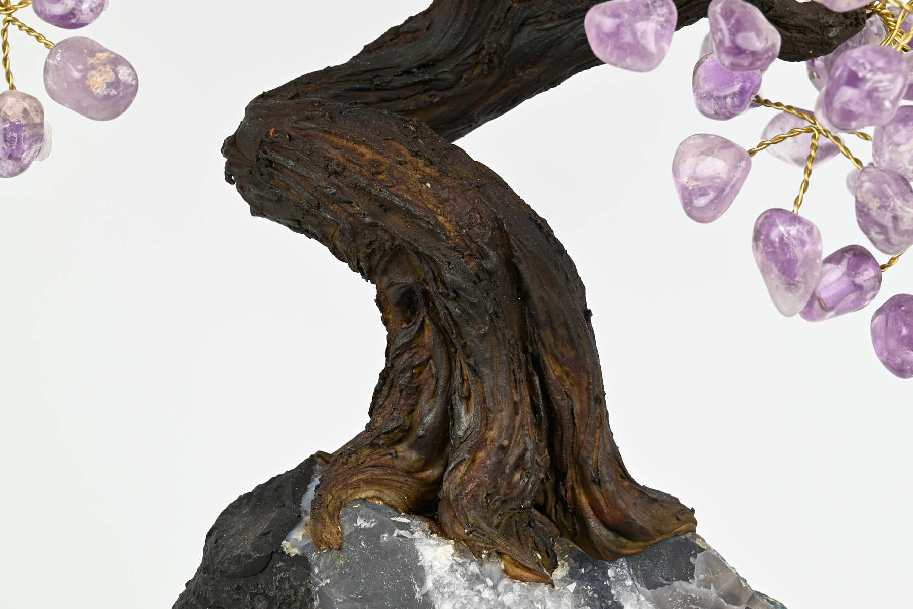 Handmade 45cm Tall Gemstone Tree with Amethyst base and 240 Amethyst  gems - #TRAMET-43001