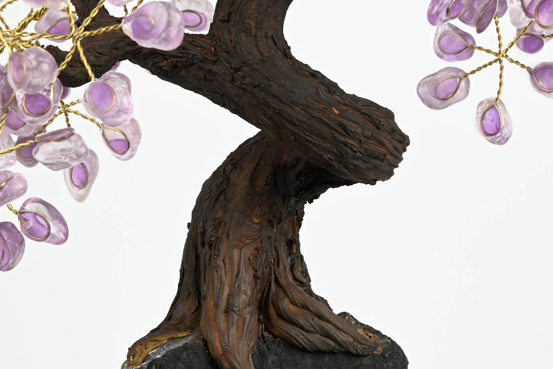 Handmade 45cm Tall Gemstone Tree with Amethyst base and 240 Amethyst  gems - #TRAMET-43001