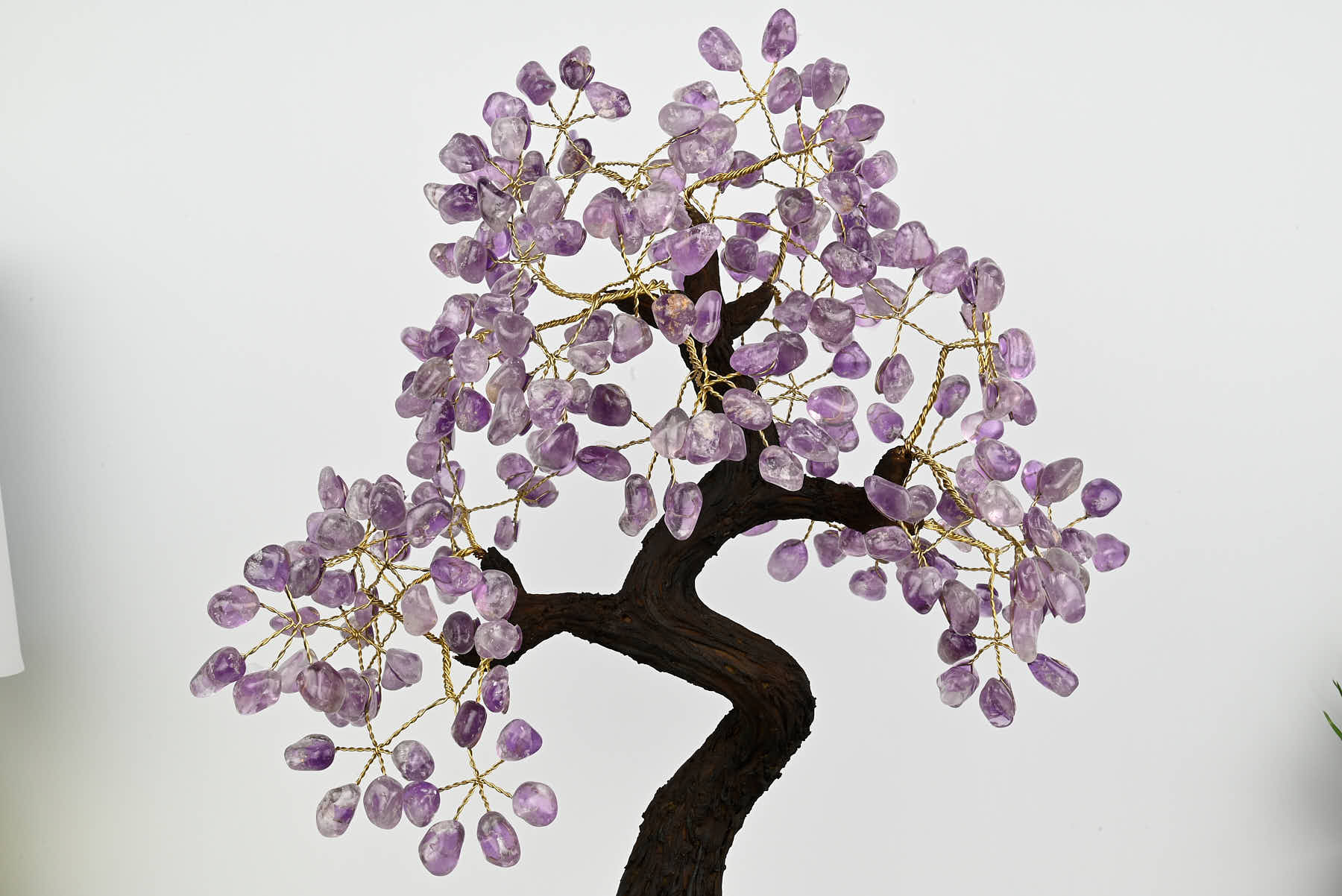 Handmade 44cm Tall Gemstone Tree with Amethyst base and 240 Amethyst  gems - #TRAMET-43004