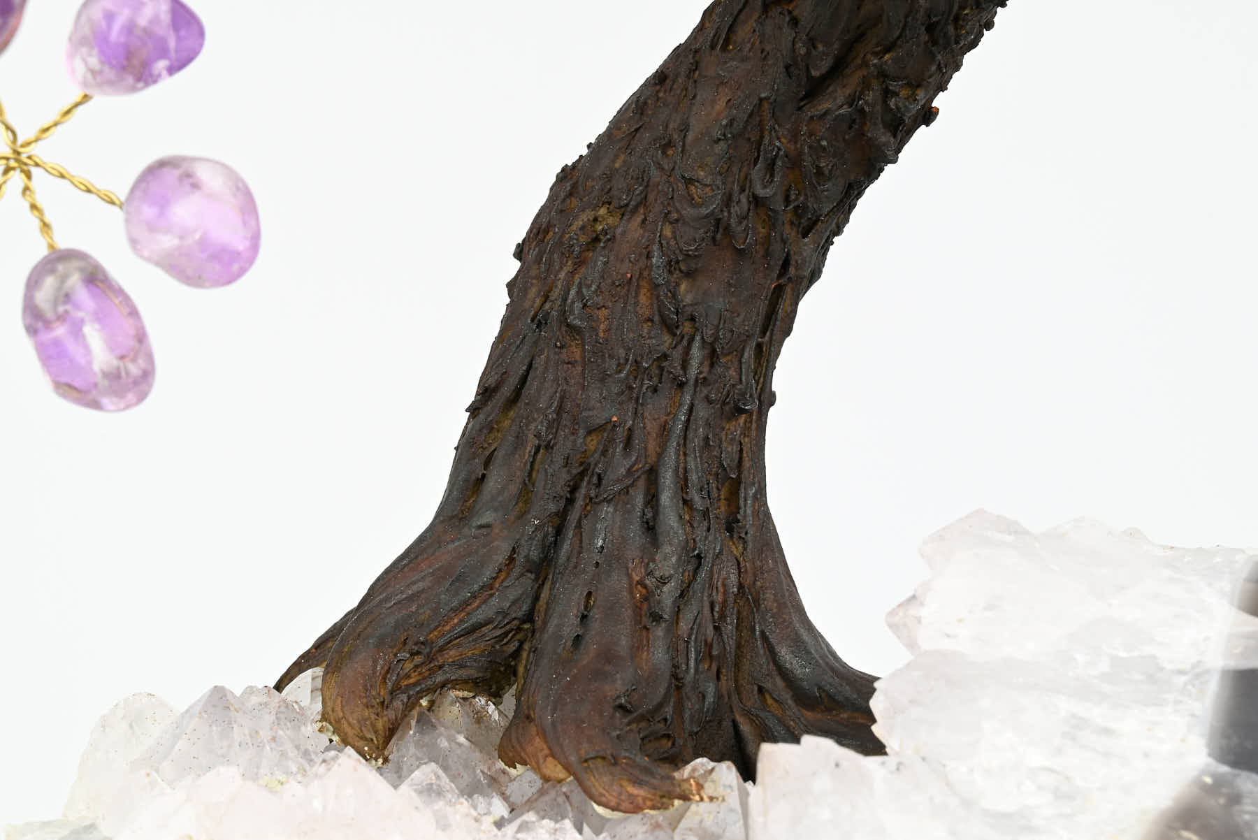 Handmade 44cm Tall Gemstone Tree with Amethyst base and 240 Amethyst  gems - #TRAMET-43004