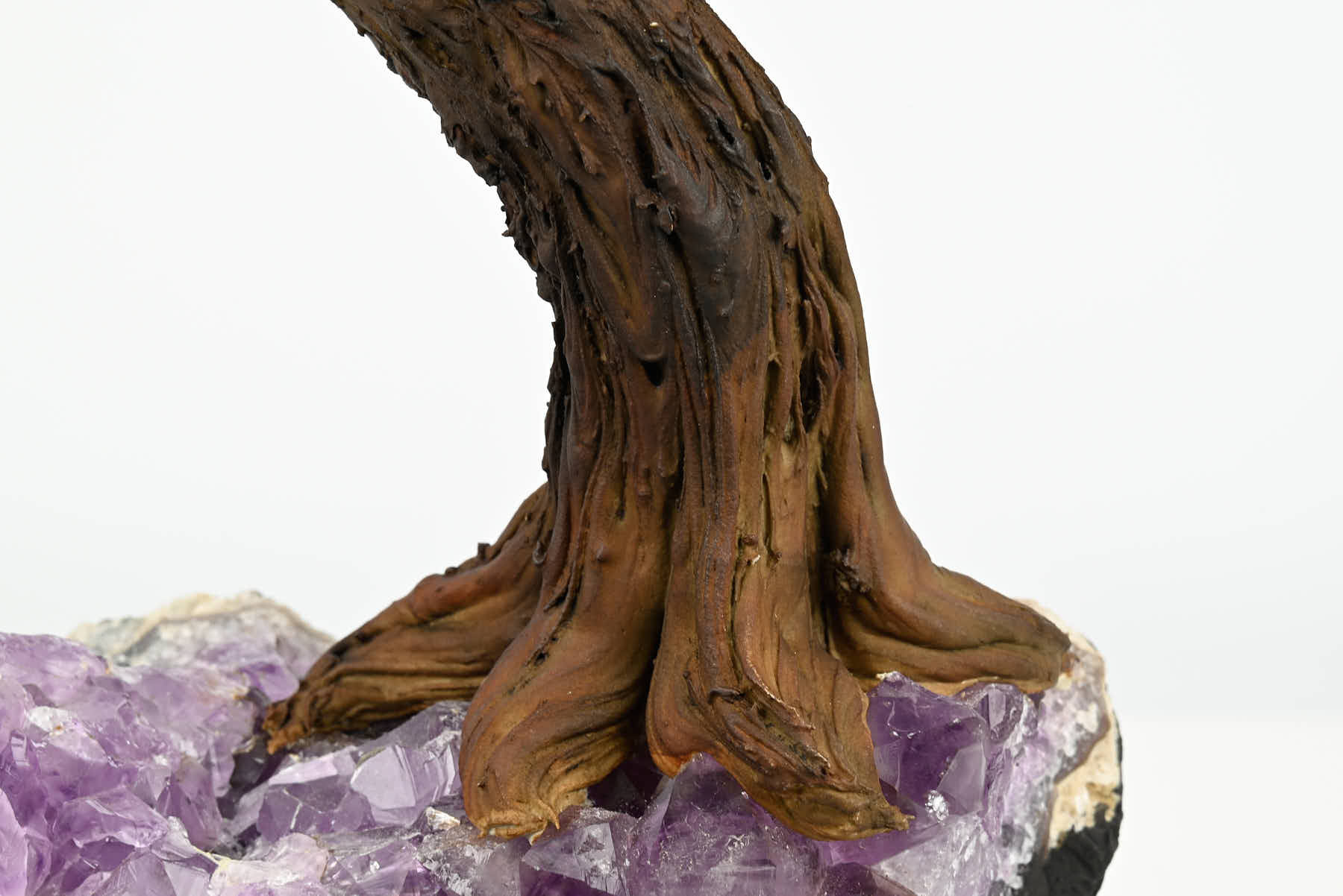 Handmade 39cm Tall Gemstone Tree with Amethyst base and 180 Amethyst gems - #TRAMET-36001