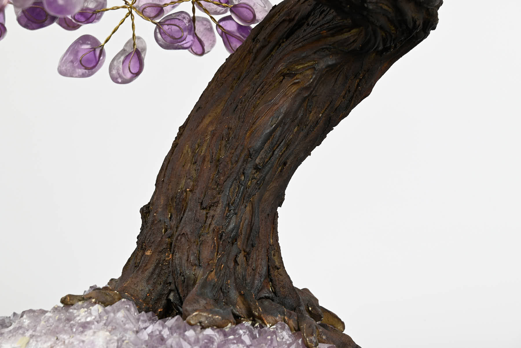 Handmade 67cm Tall Gemstone Tree with Amethyst base and 720 Amethyst gems - #TRAMET-64003