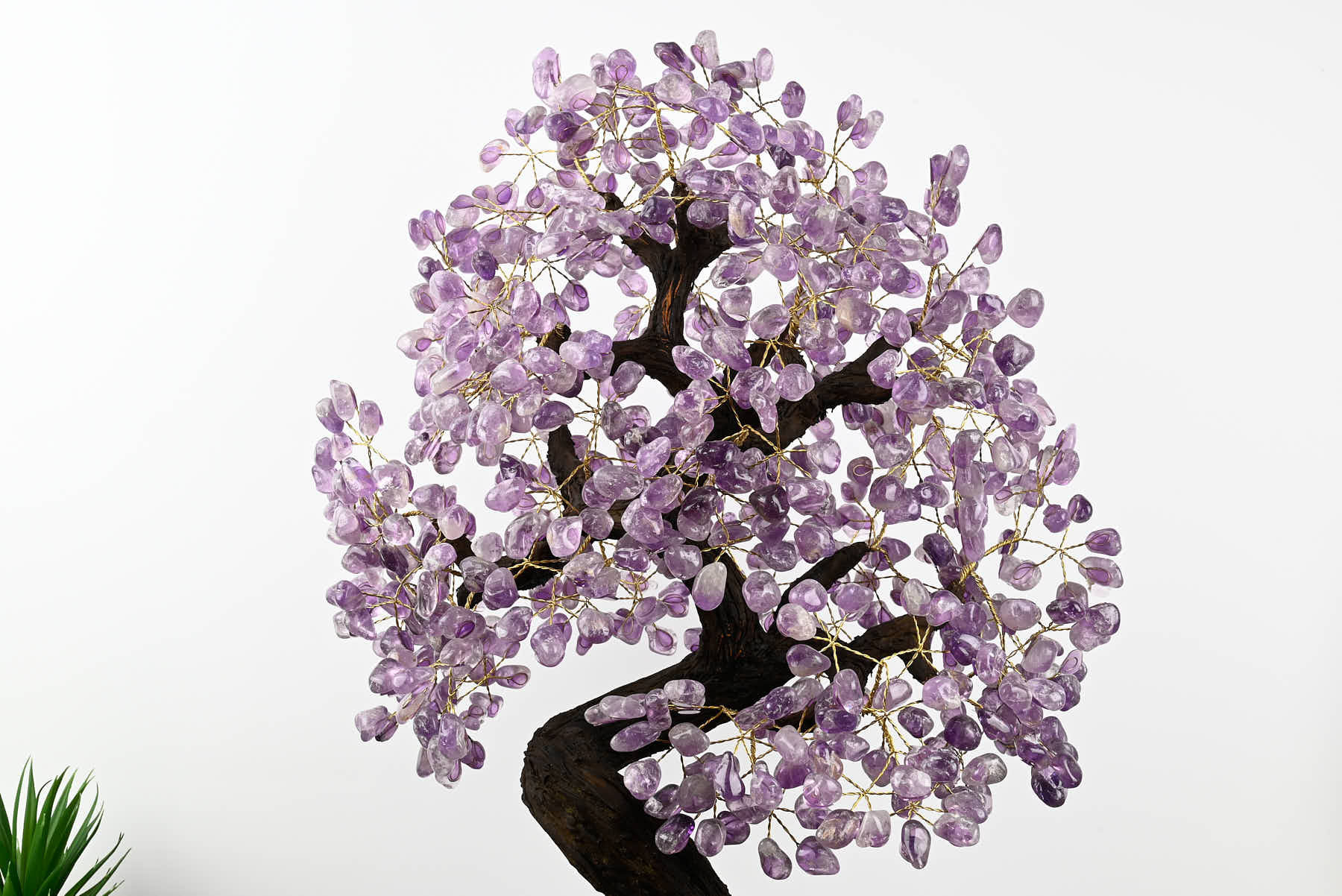 Handmade 67cm Tall Gemstone Tree with Amethyst base and 720 Amethyst gems - #TRAMET-64003