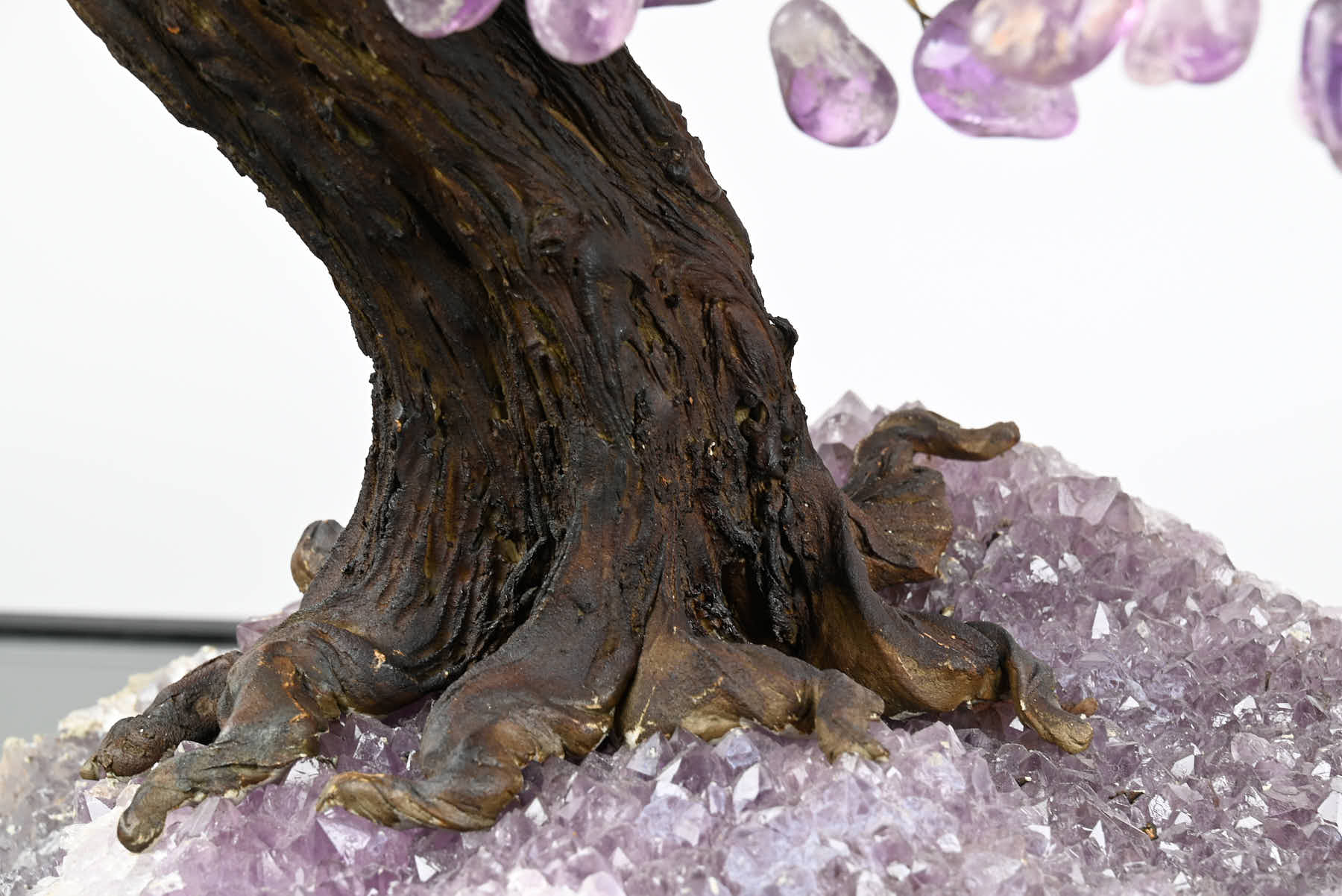 Handmade 67cm Tall Gemstone Tree with Amethyst base and 720 Amethyst gems - #TRAMET-64003